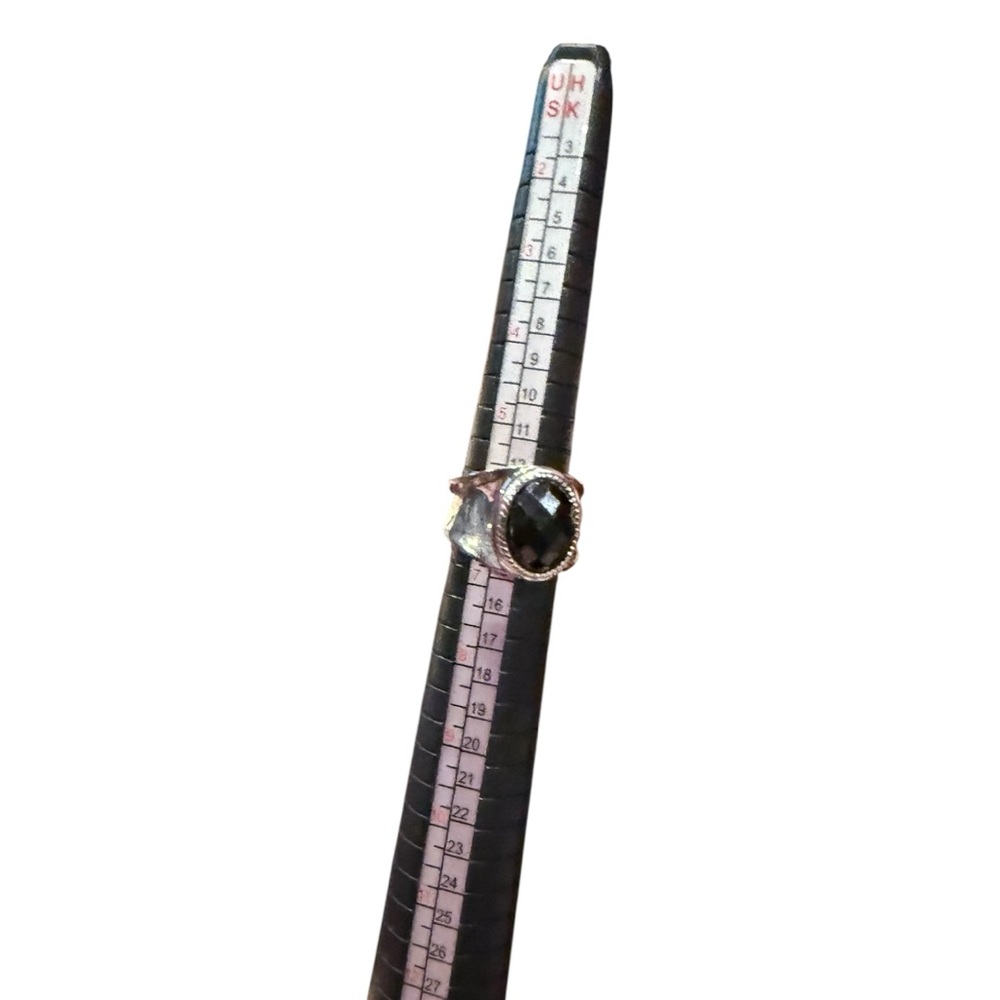 ☮️Gabriel & Co Sterling Silver Black Onyx Ring Oval Gemstone Lux Jewelry